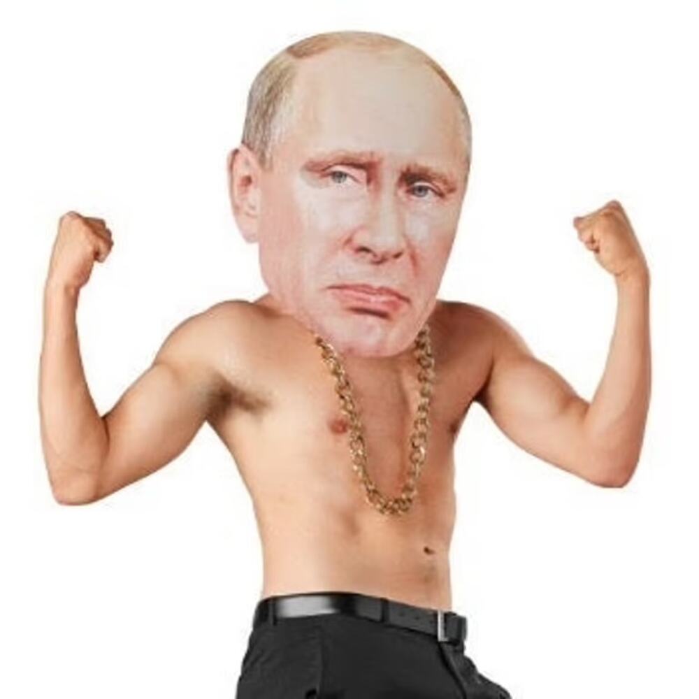 HUGE FOAM HEAD VLADIMIR PUTIN RUSSIAN LEADER PRESIDENT MASK HALLOWEEN COSTUME - Picture 3 of 3